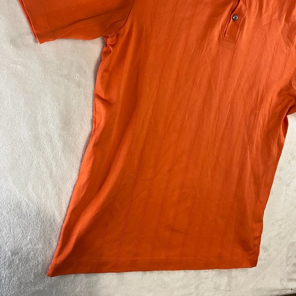 Nike FIT DRY-Tiger Woods Collection Golf Polo Large Orange Button Up Shirt L - Picture 6 of 10